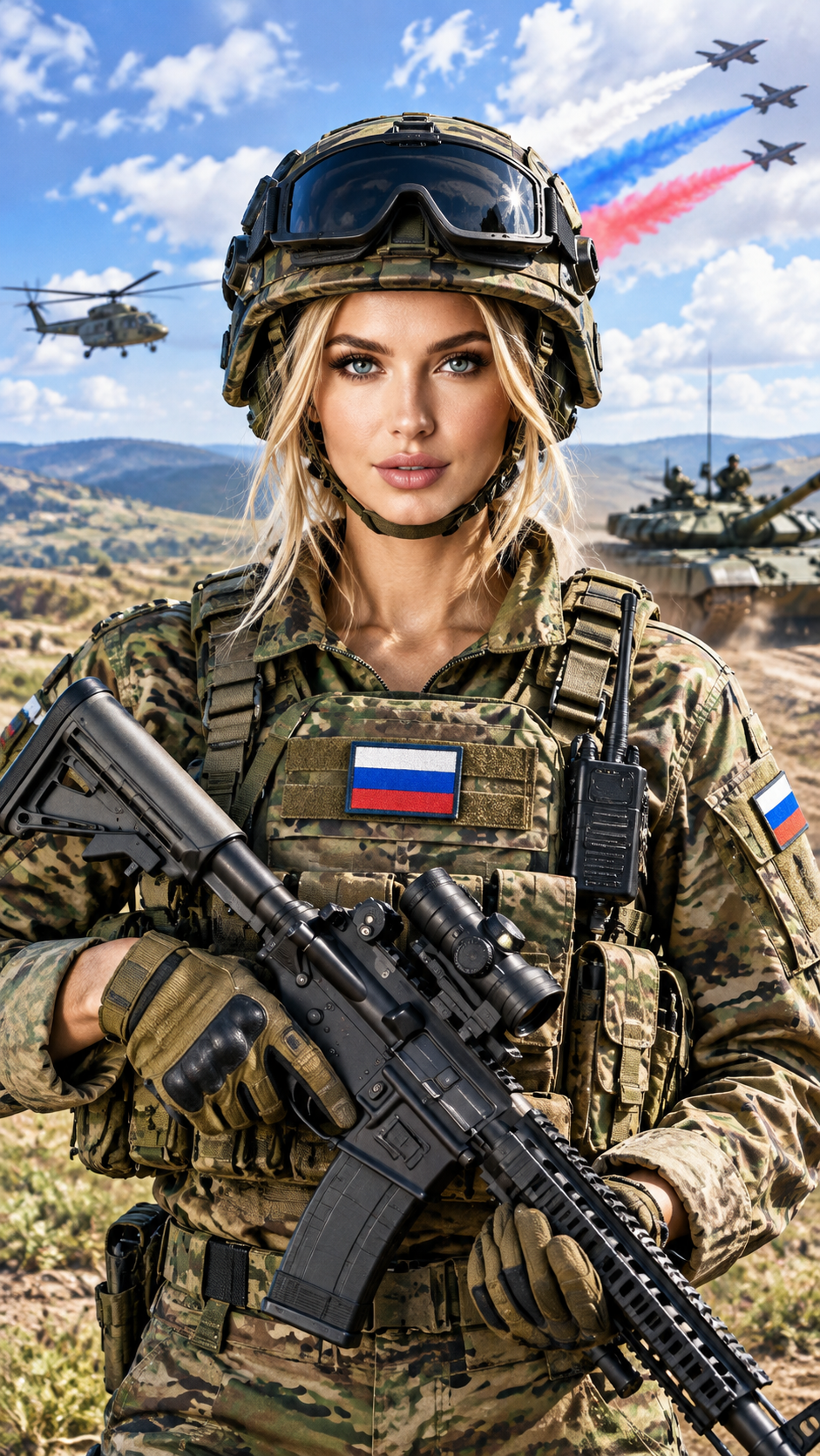 ИИ фотосессия в военной форме